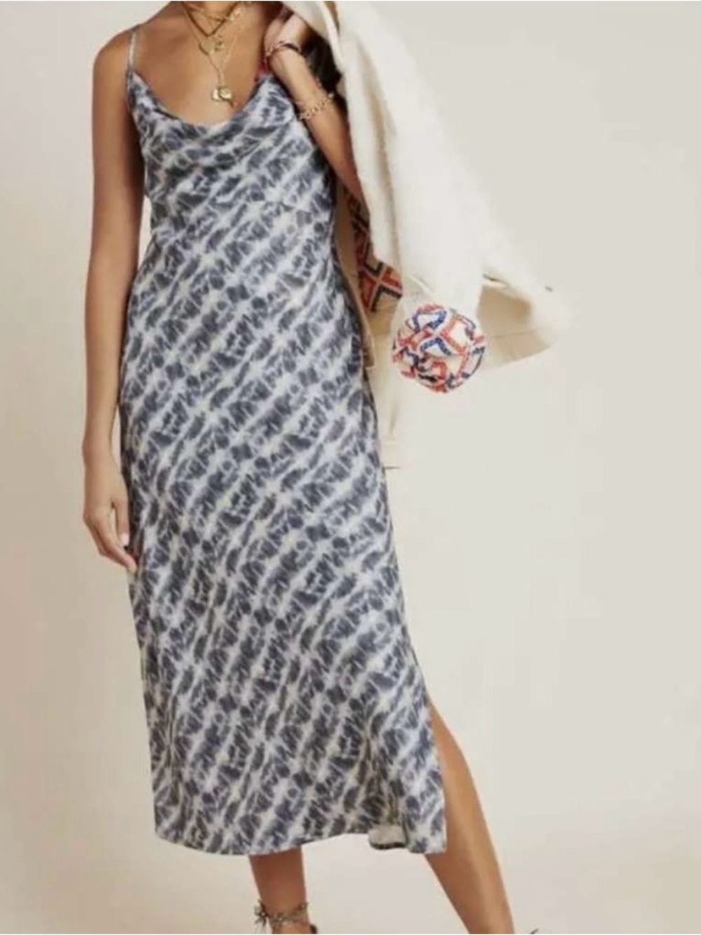 Anthropology | Slip Midi Tie-Dye Dress